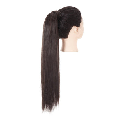 Women's Clip-In Ponytail Extension Kinky Curly 22 Inch High-Temperature Fiber 8
