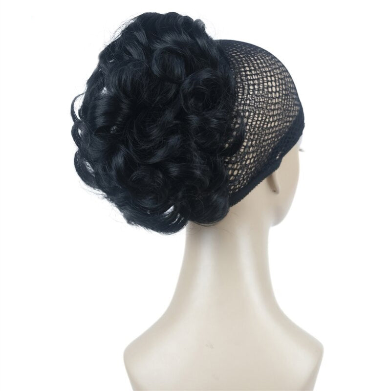 Women's Clip-On Hair Extensions Buns Natural Wave High-Temperature Fiber 21