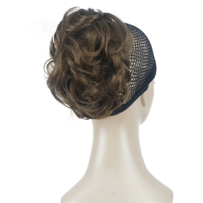 Women's Clip-On Hair Extensions Buns Natural Wave High-Temperature Fiber 28