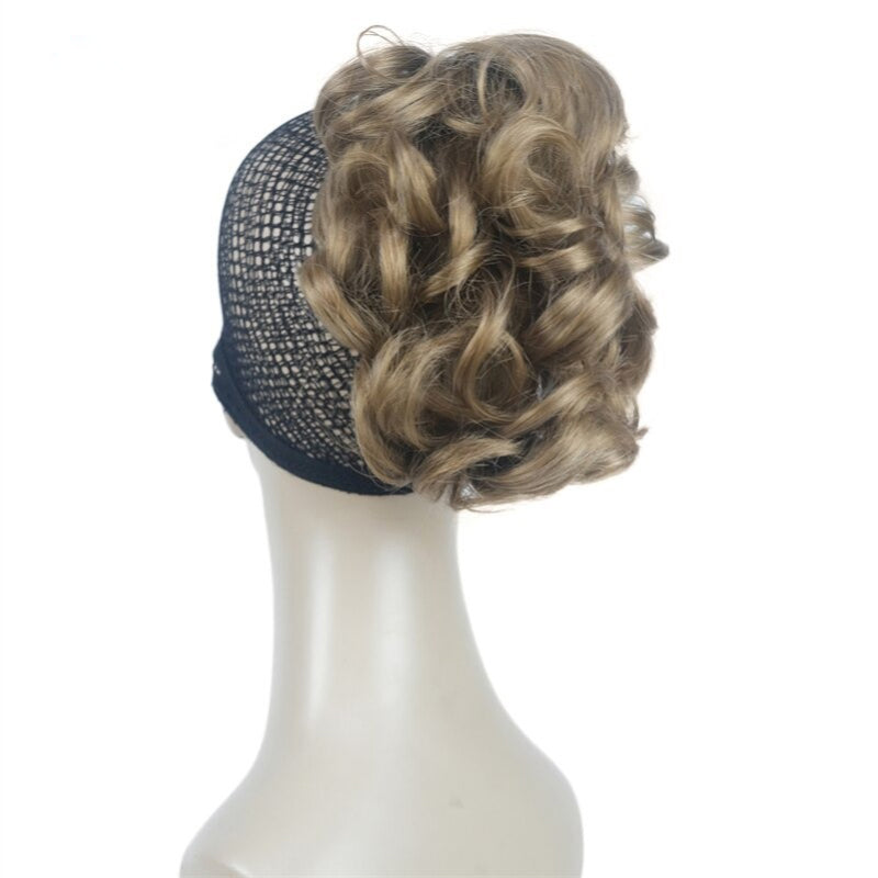 Women's Clip-On Hair Extensions Buns Natural Wave High-Temperature Fiber 33