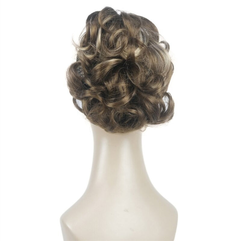 Women's Clip-On Hair Extensions Buns Natural Wave High-Temperature Fiber 38