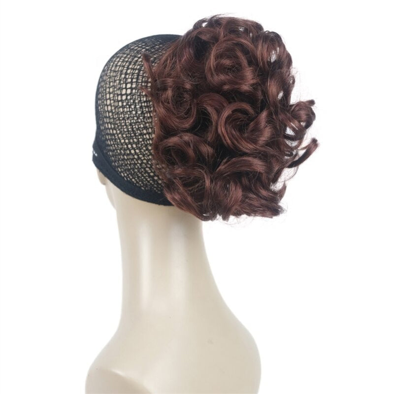 Women's Clip-On Hair Extensions Buns Natural Wave High-Temperature Fiber 47