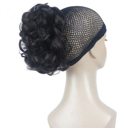 Women's Clip-On Hair Extensions Buns Natural Wave High-Temperature Fiber 48