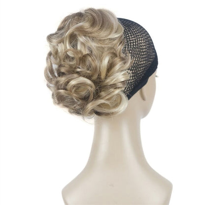 Women's Clip-On Hair Extensions Buns Natural Wave High-Temperature Fiber 9