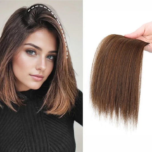 Women's Clip-in Hair Extensions Straight 6 Inches Synthetic Fiber 1