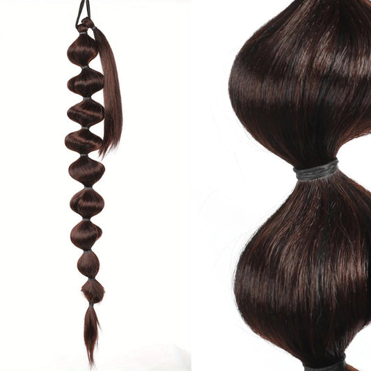 Women's Clip In Ponytail Extension Black High-Temperature Fiber 70cm 5