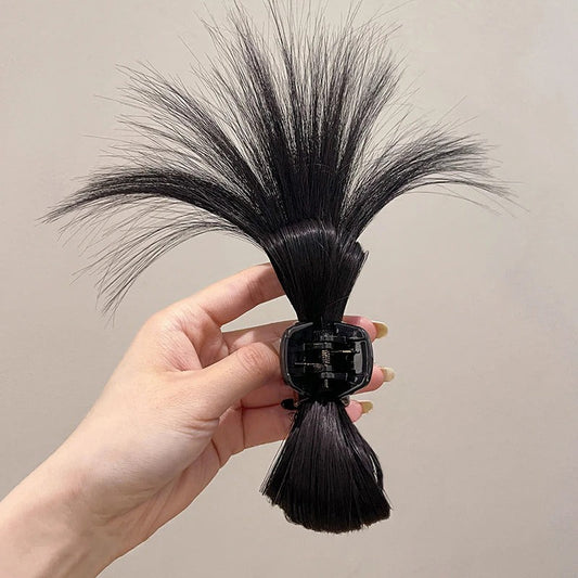 Women's Clip In Ponytail Extension Brown Polyester 0