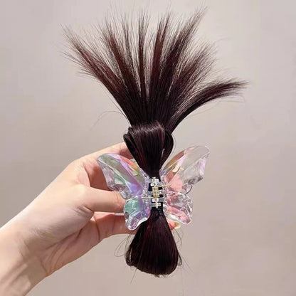 Women's Clip In Ponytail Extension Brown Polyester 10