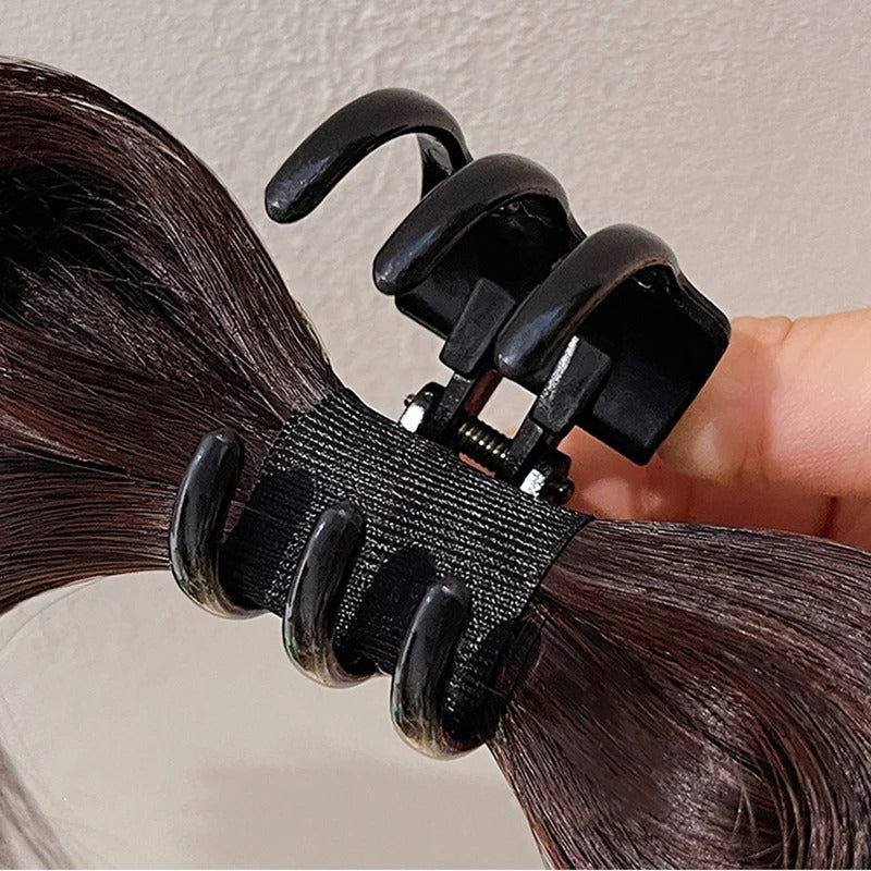 Women's Clip In Ponytail Extension Brown Polyester 3