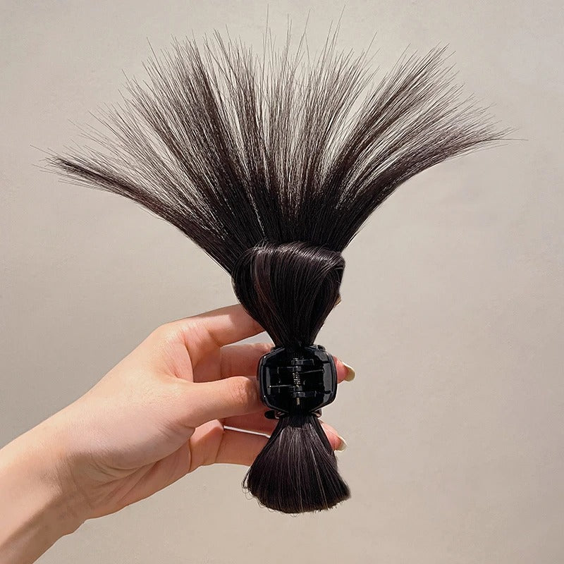 Women's Clip In Ponytail Extension Brown Polyester 4