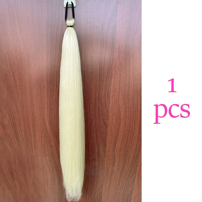 Women's Clip In Ponytail Extension Multi-Color Synthetic Long Hairpiece 11