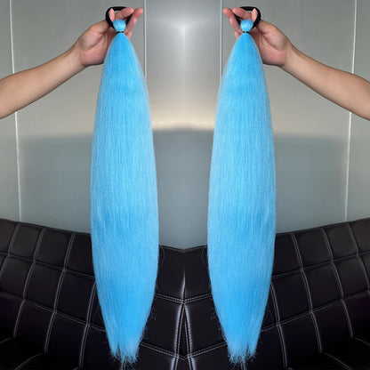 Women's Clip In Ponytail Extension Multi-Color Synthetic Long Hairpiece 15
