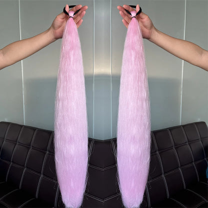 Women's Clip In Ponytail Extension Multi-Color Synthetic Long Hairpiece 27