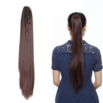 Women's Clip In Ponytail Extension Straight Wavy High-Temperature Fiber 3