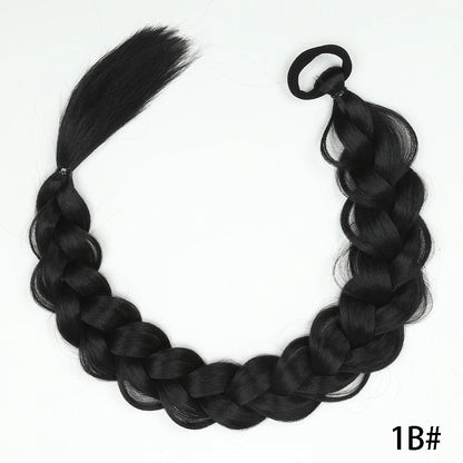 Women's Clip In Ponytail Extensions 24 Inch Synthetic Twist Braid 12