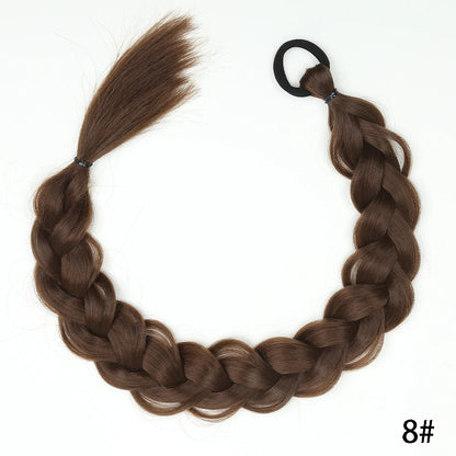 Women's Clip In Ponytail Extensions 24 Inch Synthetic Twist Braid 7