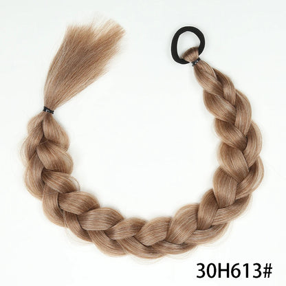 Women's Clip In Ponytail Extensions 24 Inch Synthetic Twist Braid 9