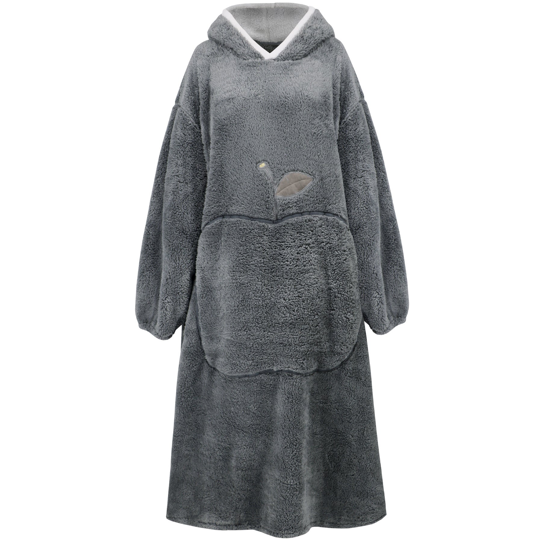 Women's Hoodie Blanket Grey Soft Fabric - 6