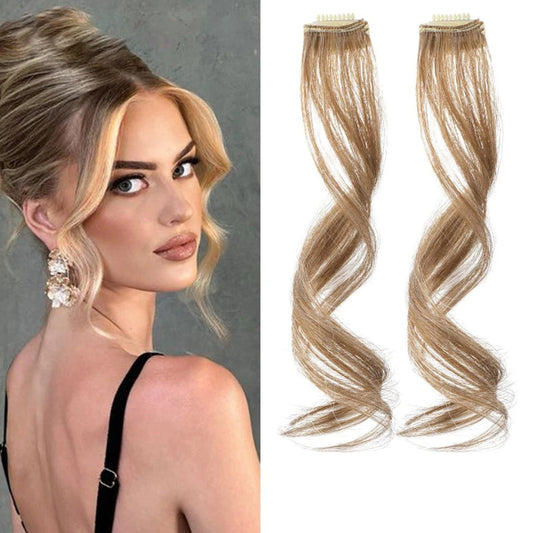 Women's Curly Clip-In Fringe Bangs Hair Extension Brown Synthetic 0
