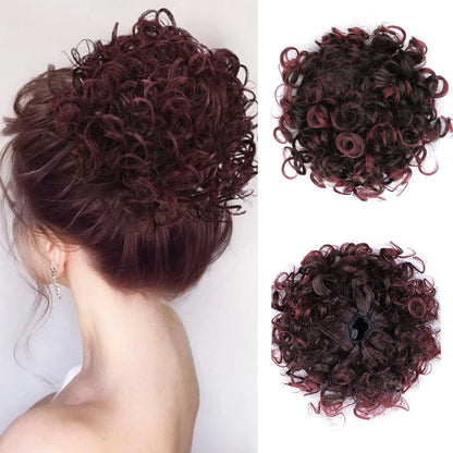 Women's Curly Hair Extensions 10 inches Synthetic Clip In Natural Look 24