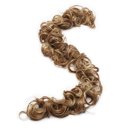 Women's Curly Hair Extensions Brown High-Temperature Fiber 12