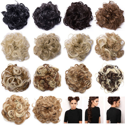 Women's Curly Hair Extensions Brown High-Temperature Fiber 5