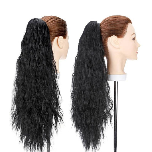 Women's Curly Ponytail Extension Black High-Temperature Fiber 24 Inches 1