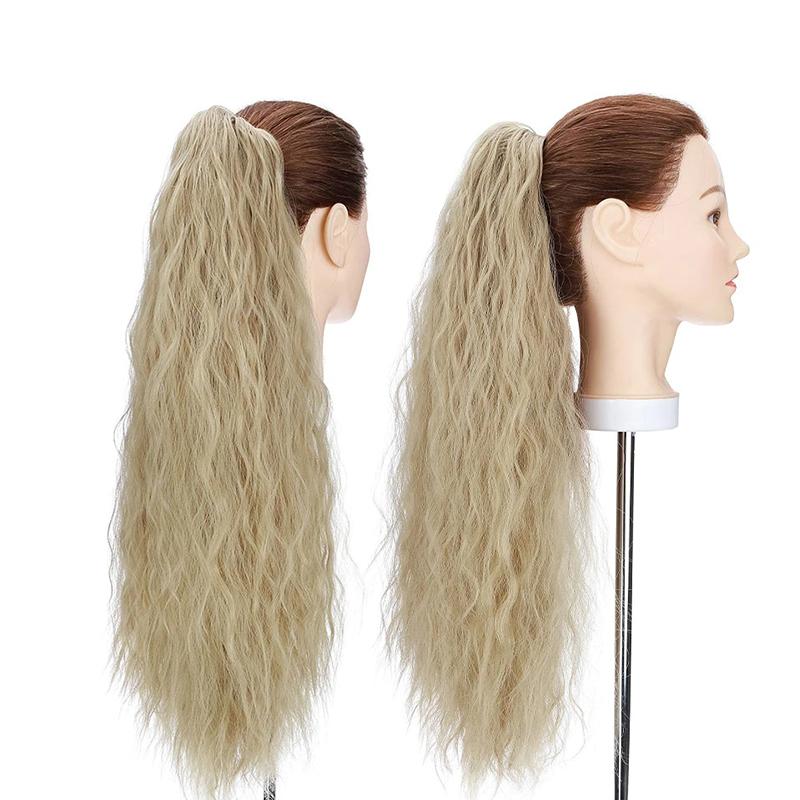 Women's Curly Ponytail Extension Black High-Temperature Fiber 24 Inches 8