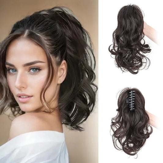 Women's Curly Ponytail Extensions 12 Inch Synthetic Clip In Hair 0