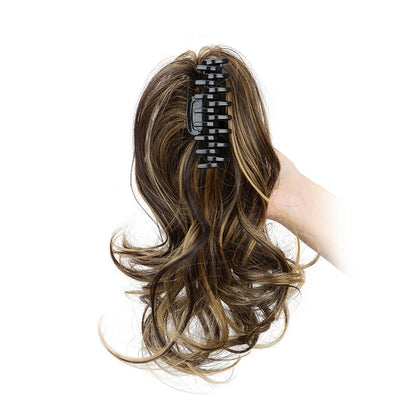 Women's Curly Ponytail Extensions 12 Inch Synthetic Clip In Hair 10