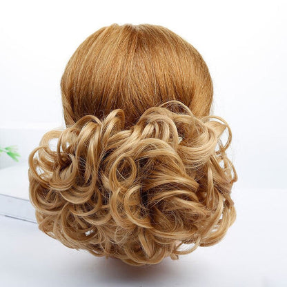 Women's Curly Wig Brown High-Temperature Fiber 0