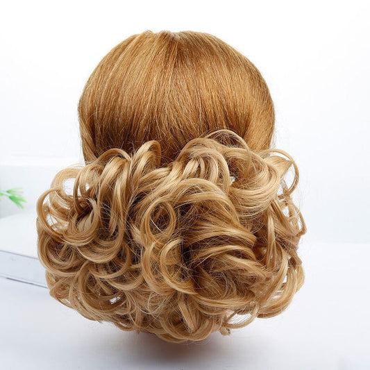 Women's Curly Wig Brown High-Temperature Fiber 0
