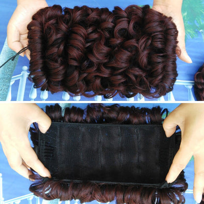 Women's Curly Wig Brown High-Temperature Fiber 6