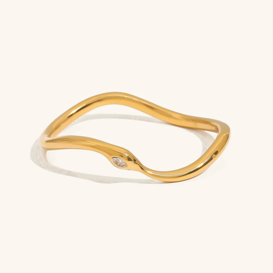 Women's Diamond Bangle Gold Stainless Steel 0