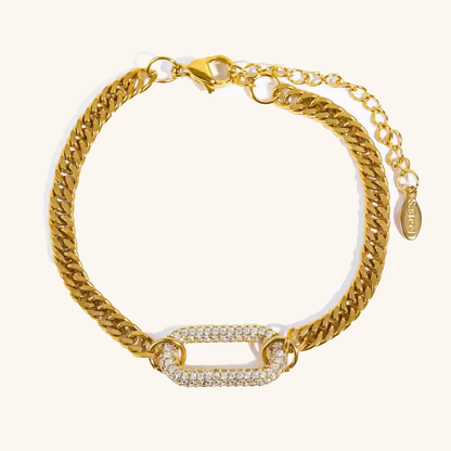 Women's Diamond Bracelet Gold Stainless Steel 0