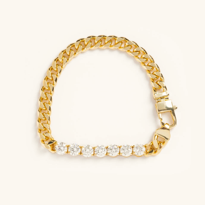 Women's Diamond Bracelet Gold Stainless Steel 0