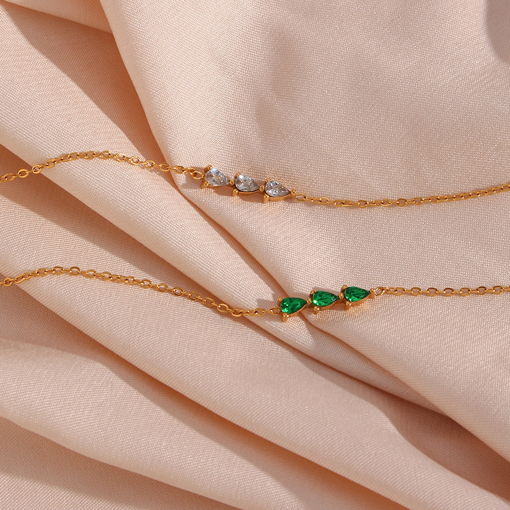 Women's Diamond Bracelet Gold Stainless Steel 18K Elegant Design 4