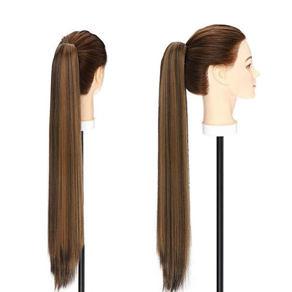 Women's Extra Long Ponytail Hair Extensions Brown High-Temperature Fiber 9