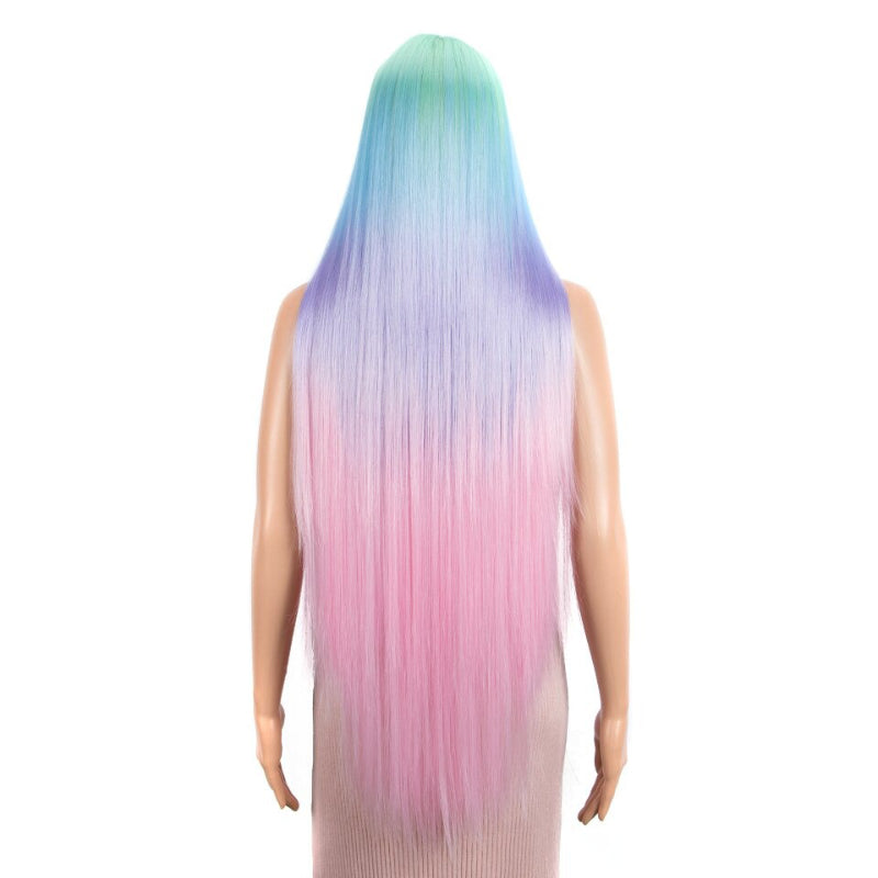 Women's Extra Long Straight Wig Black Heat-Resistant Fiber 10