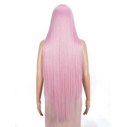 Women's Extra Long Straight Wig Black Heat-Resistant Fiber 9