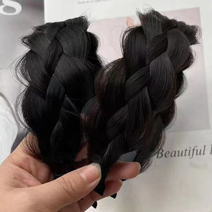 Women's Faux Hair Braid Headband Brown High-Temperature Fiber 1
