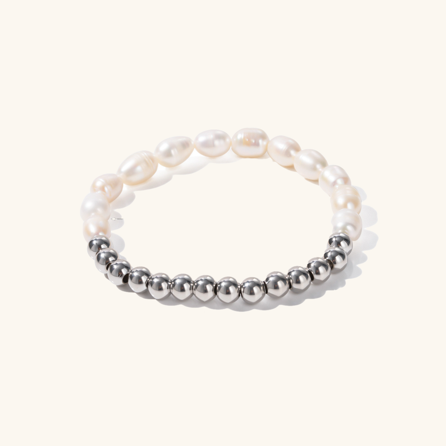 Women's Freshwater Pearl Bracelet Gold Stainless Steel 2