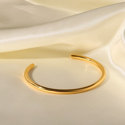 Women's Gold Bangle Bracelet Stainless Steel Minimalistic Design 5