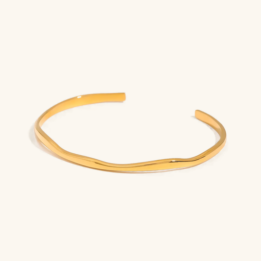 Women's Gold Bangle Cuff Stainless Steel 18k Gold 0