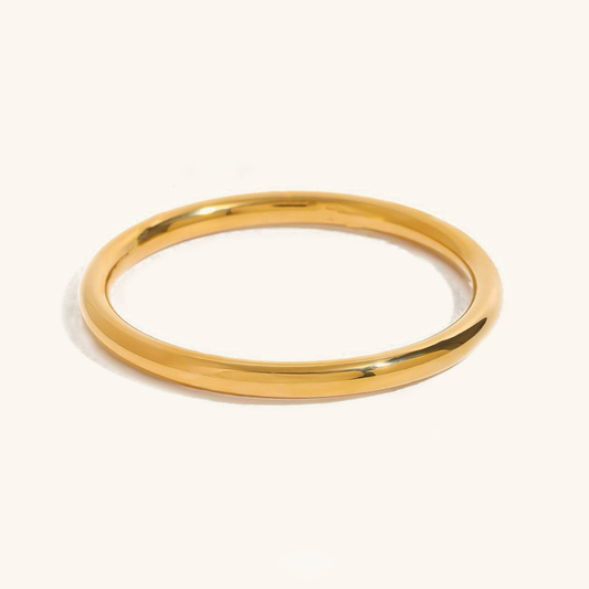 Women's Gold Bangle Smooth Stainless Steel 18k Gold 0