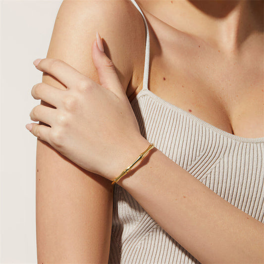 Women's Gold Bangle Stainless Steel 18k Gold Plated 1