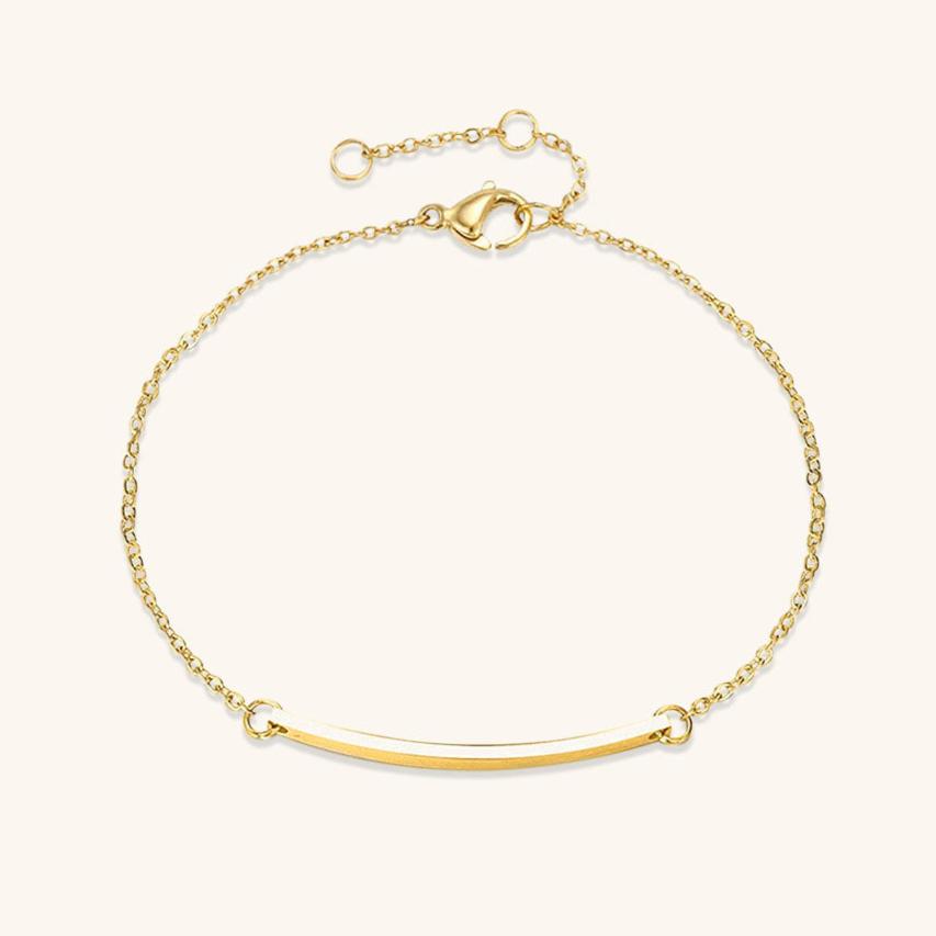 Women's Gold Bracelet 14k Gold Plated Stainless Steel Elegant Accessory 0