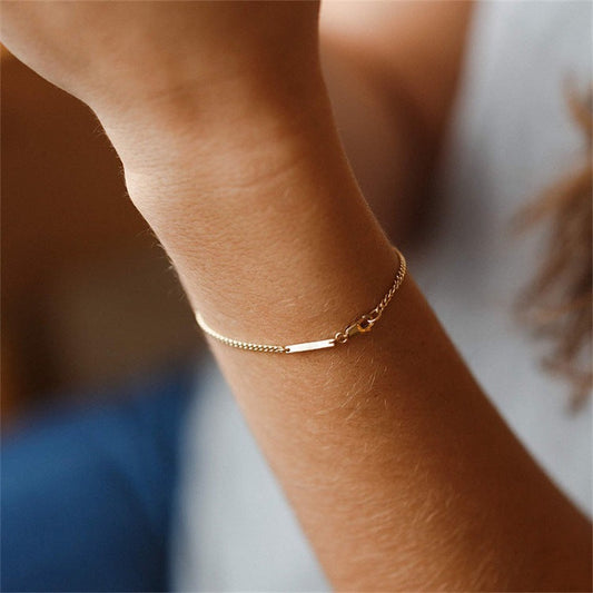 Women's Gold Bracelet 14k Gold Stainless Steel Chain 1