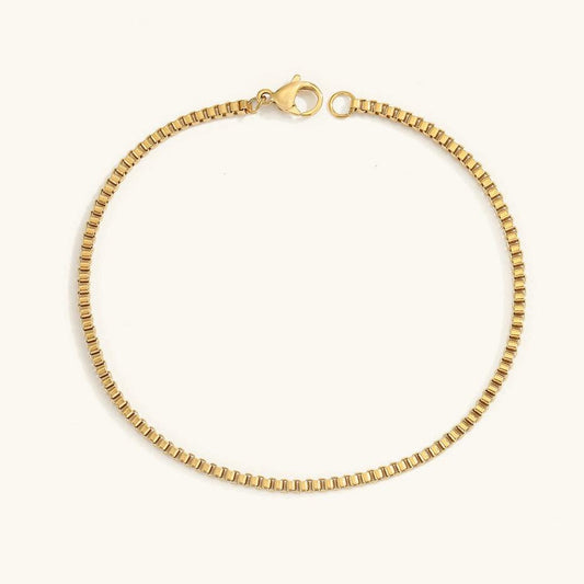 Women's Gold Bracelet 14k Gold Stainless Steel Chain Elegant Accessory 0