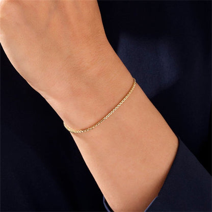 Women's Gold Bracelet 14k Gold Stainless Steel Chain Elegant Accessory 4